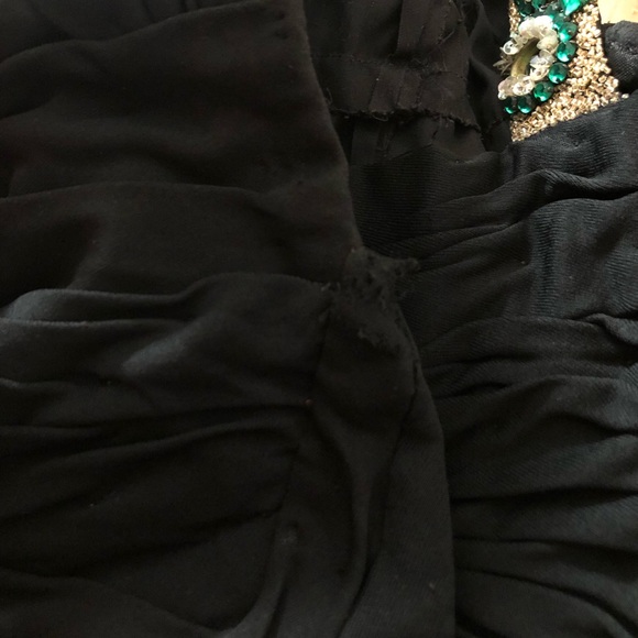 1950s/1960s Vintage Bombshell Beaded Strap One-Shoulder Wiggle Cocktail Dress - Picture 8 of 9